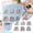 E Black, variant on Diamond Painting Magnets 6 Piece Diy Paw Print Refrigerator Set 4.7 X 3.5 X 0.8 Inch Cat Lover Kitchen Decor Craft Kit