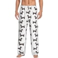 thumbnail image 2 of Goofa Dachshund Dog Puppy Printed Soft Pajama Pants for Men, Wide Leg Comfy Casual Lounge Yoga Pants-Medium, 2 of 9