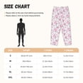 thumbnail image 2 of Salouo Rose Flowers Print Women's Pajama Pants Casual Loose Sweatpants PJs Flowy Pants Drawstring Palazzo for Women Wide Leg Pants Lounge Pajama -Medium, 2 of 8