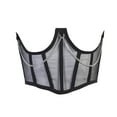 thumbnail image 2 of Yanyanz Belts for Women, Lace Corset Belt Waist Corset Top Women Mesh Open Cup Boned Bustier Underbust Corset Waist Cincher Corset, Fashion Belts Black S, 2 of 8