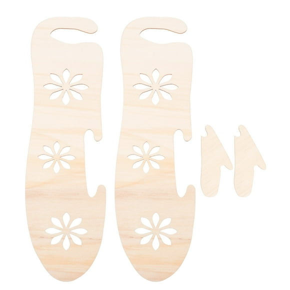 1 Pair DIY Wooden Knitted Gloves Display Model Hand Woven Gloves Models