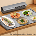 thumbnail image 3 of Silicone Electric Food Warmer Mat Portable Foldable Heating Pad Fast Heating Food Plate Warmer for Dining Table (US),C, 3 of 6
