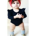 thumbnail image 3 of Combinaison Solide Manches Longues Bébé Fille Romper, 3 of 3
