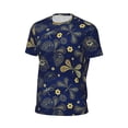thumbnail image 6 of Wukai Vintage Golden Butterfly Print Men's Short-Sleeved Mesh T-Shirt,Quick-Dry Short Sleeve Workout T-Shirt-X-Large, 6 of 8