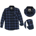 thumbnail image 5 of Gioberti Boy's Single Pocket Flannel Shirt with Corduroy Contrast, 5 of 6