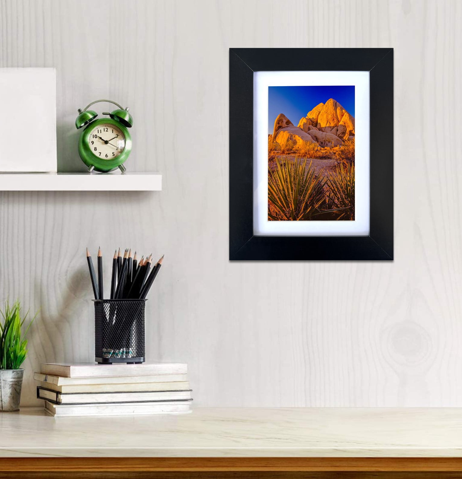 Picture Frame MDF Black 5*7" Wall Mount & Tabletop Display, Pack of 6