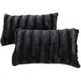 thumbnail image 3 of Cheer Collection Faux Fur Square Decorative Pillow 18x18 (Set of 2), 3 of 27