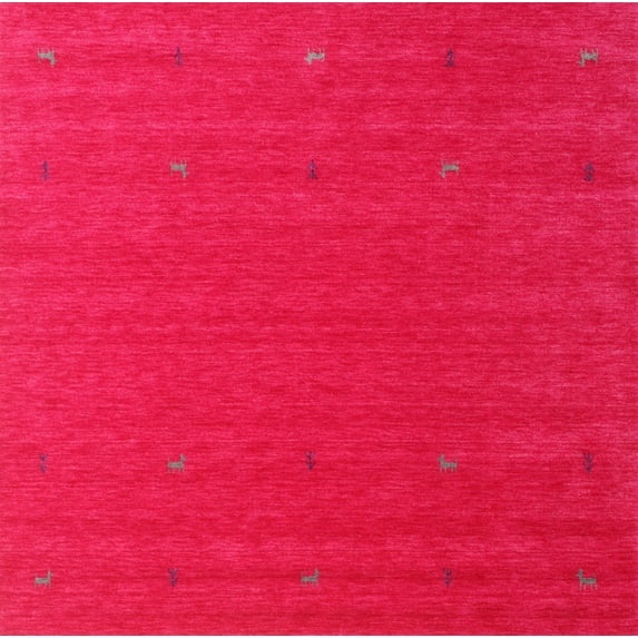Ahgly Company Machine Washable Indoor Rectangle Contemporary Pink Lemonade Pink Area Rugs, 2' x 4'
