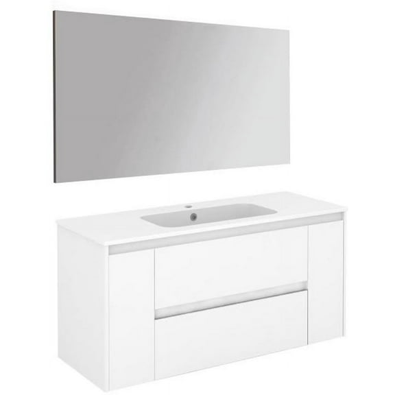 Ws Bath Collections Ambra 120 Pack 1 Ambra 48" Wall Mounted Single Basin Vanity Set -