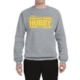 thumbnail image 2 of Wild Bobby,The Best Hubby in The Galaxy, Father's Day, Unisex Crewneck Graphic Sweatshirt, Heather Grey, Medium, 2 of 3