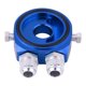 thumbnail image 5 of M20 x 1.5 Aluminum Oil Filter Cooler Sandwich Plate Adapter 1/8 NPT Oil Cooler Kit Blue, 5 of 5