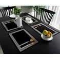thumbnail image 3 of Placemats Geometric Greek Key Design Design Place Mats for Dining Room Dinner Table Black Washable Table Mats Kitchen Decorations Set of 4, 3 of 6