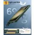 thumbnail image 4 of Samsung Galaxy S23 Ultra Case, IP68 Waterproof Dustproof Case with Built-in Screen Protector, Full Body Protective Phone Cover for Galaxy S23 Ultra 5G 6.8 Inch, Green/Clear, 4 of 7