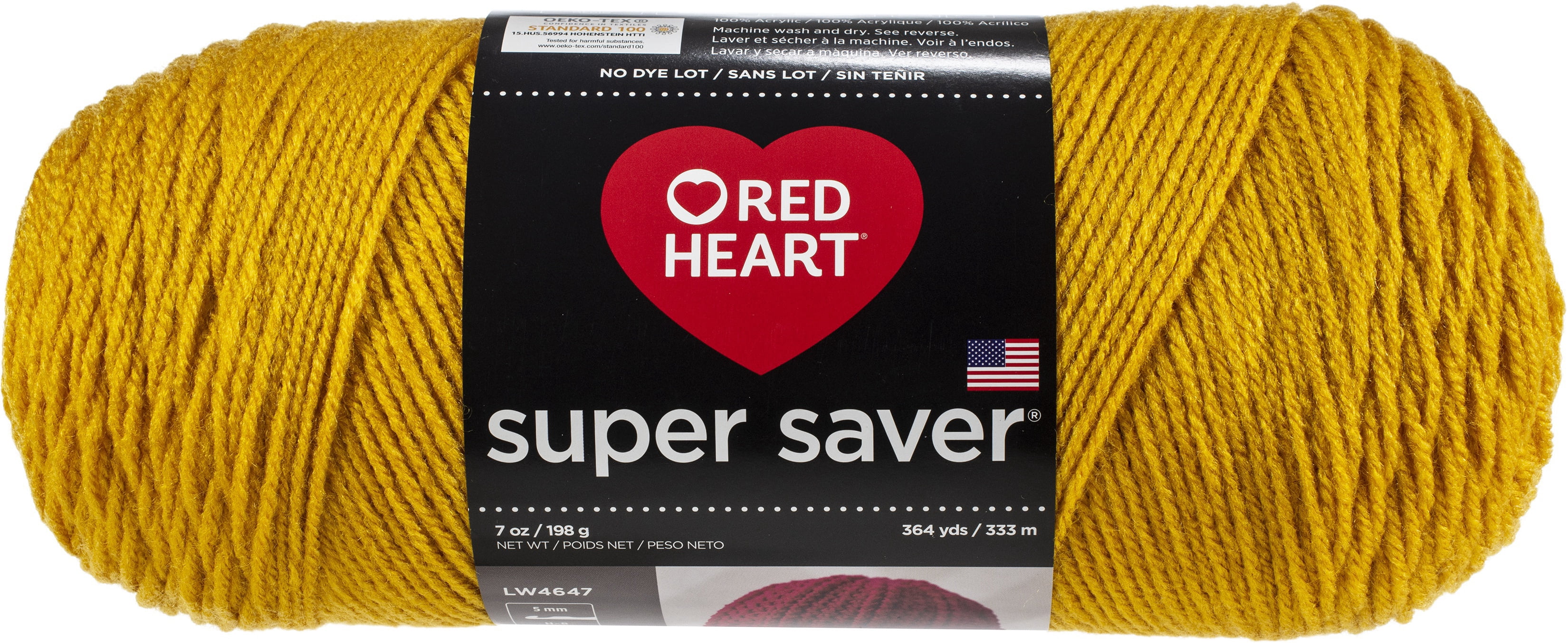 Red Heart Super Saver Yarn-Gold, Multipack Of 6