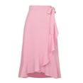 thumbnail image 5 of RUTAYY 2025 New Lace Up Long Skirt Irregular Wrapping Solid Color Skirt Women Summer Casual Travel Skirts, 5 of 5