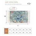 thumbnail image 2 of Blue Crab Coastal Bathroom Rug 2'x3', Summer Beach Nautical Starfish Coral Low Profile Front Entryway Rug with Tassels, Woven Cotton Washable Kitchen Mat Carpet for Foyer Bedroom Back Door Decor, 2 of 9