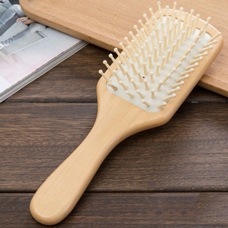AkoaDa Natural Wooden Handmade Comb Head Scalp Massage Straight Curly