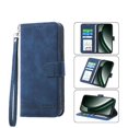 thumbnail image 1 of Funda Tipo Billetera para Realme GT 6 5G Carcasa Abatible con Porta Tarjetas, Bolsillo para Efectivo, Soporte Ajustable, Cierre Magnético y Correa de Muñeca Azul, 1 of 6