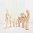 thumbnail image 3 of Clearance! Wooden Hand Figurines Rotatable Joint Hand Model Drawing Sketch Mannequin Miniatures Home Office Desktop Room ​DIY Ornaments, 3 of 6