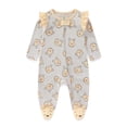 thumbnail image 2 of Disney Winnie the Pooh Long Sleeve Footies Coverall Romper With Headband (Baby Girls), 2 Piece Set, Sizes 3M-9M, 2 of 7