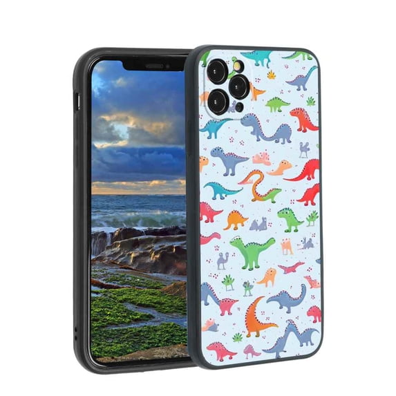 Compatible with iPhone 11 Pro Phone Case, Cute-Dinosaur-T-Rex-Dino34 Case Men Women, Flexible Silicone Shockproof Case for iPhone 11 Pro