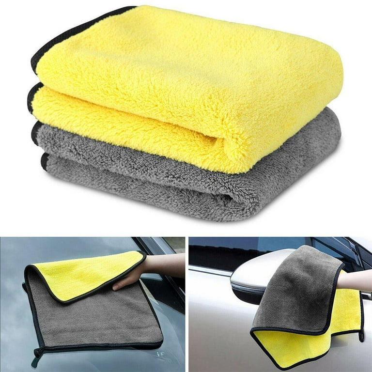 Supply Wholesale Car Cleaning Cloth Coral Fleece Thickened Absorbent  Double-Sided Fleece AB Surface Two-Color Cleaning Car Wash Towel 30*40