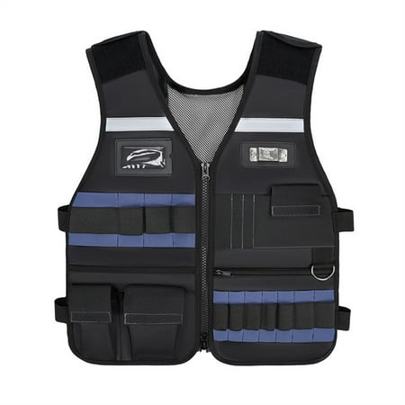 Men Work Utility Tool Vest Workwear with Multiple Pockets Outdoor Fishing Vest Adjustable Straps Tool Pockets