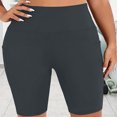 thumbnail image 3 of StSilkitty Plus Size Biker Shorts for Women Summer High Waisted Stretch Athletic Shorts Solid Color Lightweight Yoga Short, 3 of 8