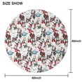 thumbnail image 6 of White Christmas Snowman Pattern Round Tablecloth 60"x60",Wrinkle Wipeable Table Cloth for Kitchen Dining Room Picnic Patio Party, 6 of 6