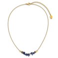 thumbnail image 4 of Diamond2Deal Stainless Steel Polished Yellow IP-plated Blue Sodalite Plus a 2.75 in ext Cable Chain Necklace for Women 17.75", 4 of 6