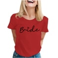thumbnail image 4 of ATENAR Tops for Women Plus Size Shirts Printed Crew Neck Tops Red M, 4 of 4