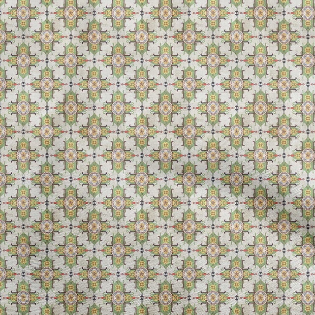 oneOone Velvet Light Green Fabric Asian Kilim Sewing Craft Projects Fabric Prints By Yard 58 Inch Wide