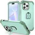 thumbnail image 1 of Jiahe Cover Case For iPhone 14,Shockproof Rubber Case Ring Holder Kickstand Hard PC Back Cover for iPhone 14 6.1-inch,Green, 1 of 9