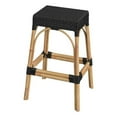 thumbnail image 2 of Home Square 30" Rectangular Rattan Bar Stool in Black - Set of 3, 2 of 7