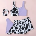 thumbnail image 5 of Bathing Suits for Teens 3 Piece Bathing Suits with Shorts Cove Up Sets Swimsuits Kids for Kids 10-12 Years, 5 of 5