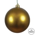 thumbnail image 3 of Vickerman 2.75" Christmas Ornament Ball, Olive Matte Finish, Shatterproof Plastic, UV Resistant, Holiday Christmas Tree Decoration, 12 Pack, 3 of 5