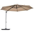 thumbnail image 1 of Patiojoy 11' Market Umbrella Outdoor Patio Square Offset w/ Base Tan, 1 of 3