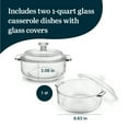 thumbnail image 2 of Libbey Baker's Basics 2 Piece Glass Dishes with Lids - Elegant Casserole Dishes for Oven with Lids - Versatile Baking Dish to Store Leftovers & More, 2 of 2