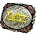 thumbnail image 2 of Moranse Religion Cross Cowboy Kneeling Prayer And Horse Design Belt Buckles, 2 of 6