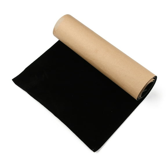 Adhesive Velvet Flocking Liner for Jewelry Drawer Craft Fabric Peel Stick Black 22~23x0.1cm 80~90cm/roll