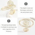 thumbnail image 7 of DESIGNICE 2Pcs Gold Bangles for Women Multi-Layer Design Cuff Bracelets Open Design Arm Cuff Gold for Wedding Day Bridesmaid Gifts Colormixing1, 7 of 7