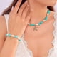 thumbnail image 5 of Ocean Themed Alloy Necklace With Crushed Stone Accent Skin Friendly Summer Jewelry Adjustable Length For Women, 5 of 5