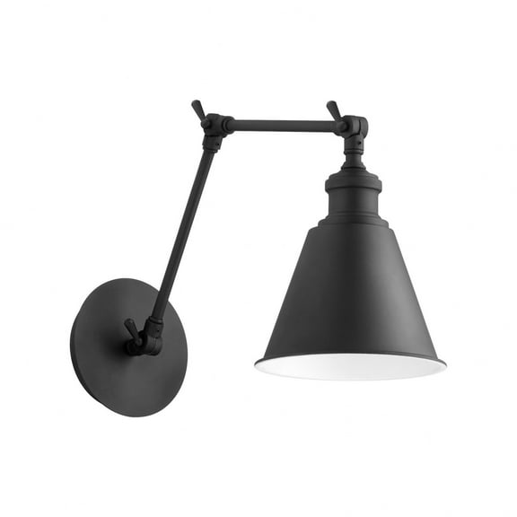 5391-69 Quorum Lighting 1 Light Cone Wall Mount in style - 7 inches wide by 29.5 inches high-Noir Finish