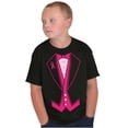thumbnail image 4 of Breast Cancer Awareness Print Tuxedo Boys Kids T Shirt Tees Tops Teen Brisco Brands M, 4 of 6