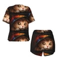 thumbnail image 2 of Sigee Animal Cat for Sleepwear Casual Pjs with Pockets Women's Pajamas Sets Shorts 2 Piece Short Sleeve Lounge Sets 3X-Large, 2 of 9