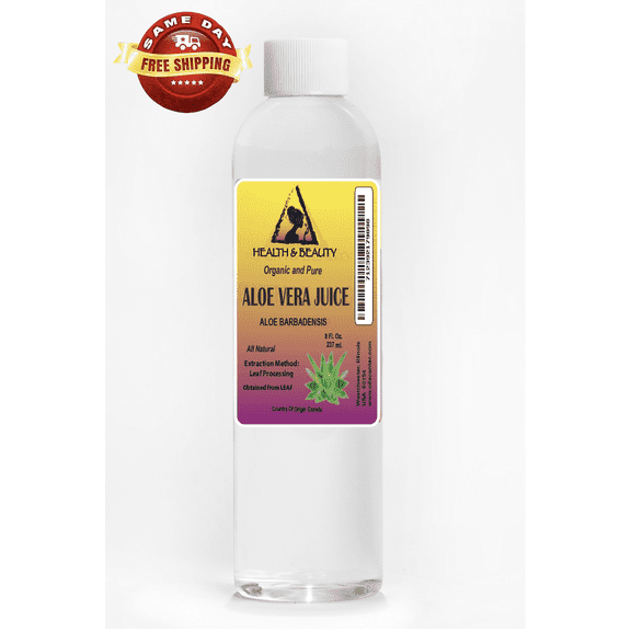 Aloe vera juice organic whole leaf natural moisturizer raw material 8 oz