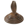 thumbnail image 5 of DecMode 18" x 22" Brown Mango Wood Handmade Intricately Carved Floral Accent Table with Spiral Leg and Elevated Base, 1-Piece, 5 of 7