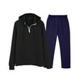 thumbnail image 1 of Gspmoly Mens Tshirts, Men'S Casual Oversize Solid Color Drawstring Trouser Long Sleeve Hooded Set Summer Tops Deals, 1 of 2