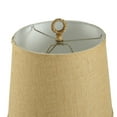 thumbnail image 4 of Nautical Table Lamp – Burlap Shade – Circle Faux Rope Finial – Blue Finish, 4 of 7