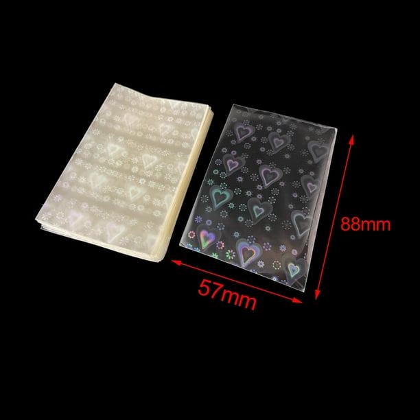 100x Holographic Card Sleeves Flashing Card Sleeves for Trading Card Heart  57x88mm - Walmart.ca